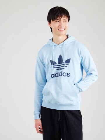 ADIDAS ORIGINALSSweater majica 'Adicolor Classics Trefoil' - plava boja: prednji dio