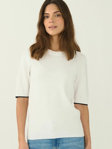 Pieszak Pullover 'PD-Vigga Contrast' in Weiß: Vorderseite