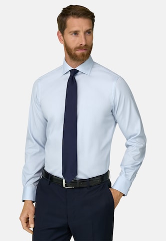 Fit confort Chemise Boggi Milano en bleu : devant