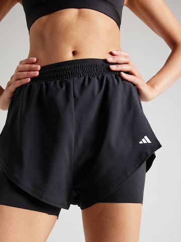 ADIDAS PERFORMANCE Skinny Sporthose 'Designed For Training 2In1' in Schwarz