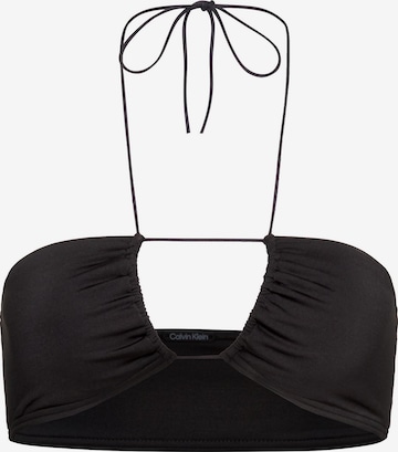 Calvin Klein Swimwear Bez ramienok Bikinový top - Čierna: predná strana