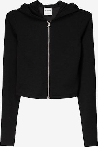 Veste de survêtement Bershka en noir : devant