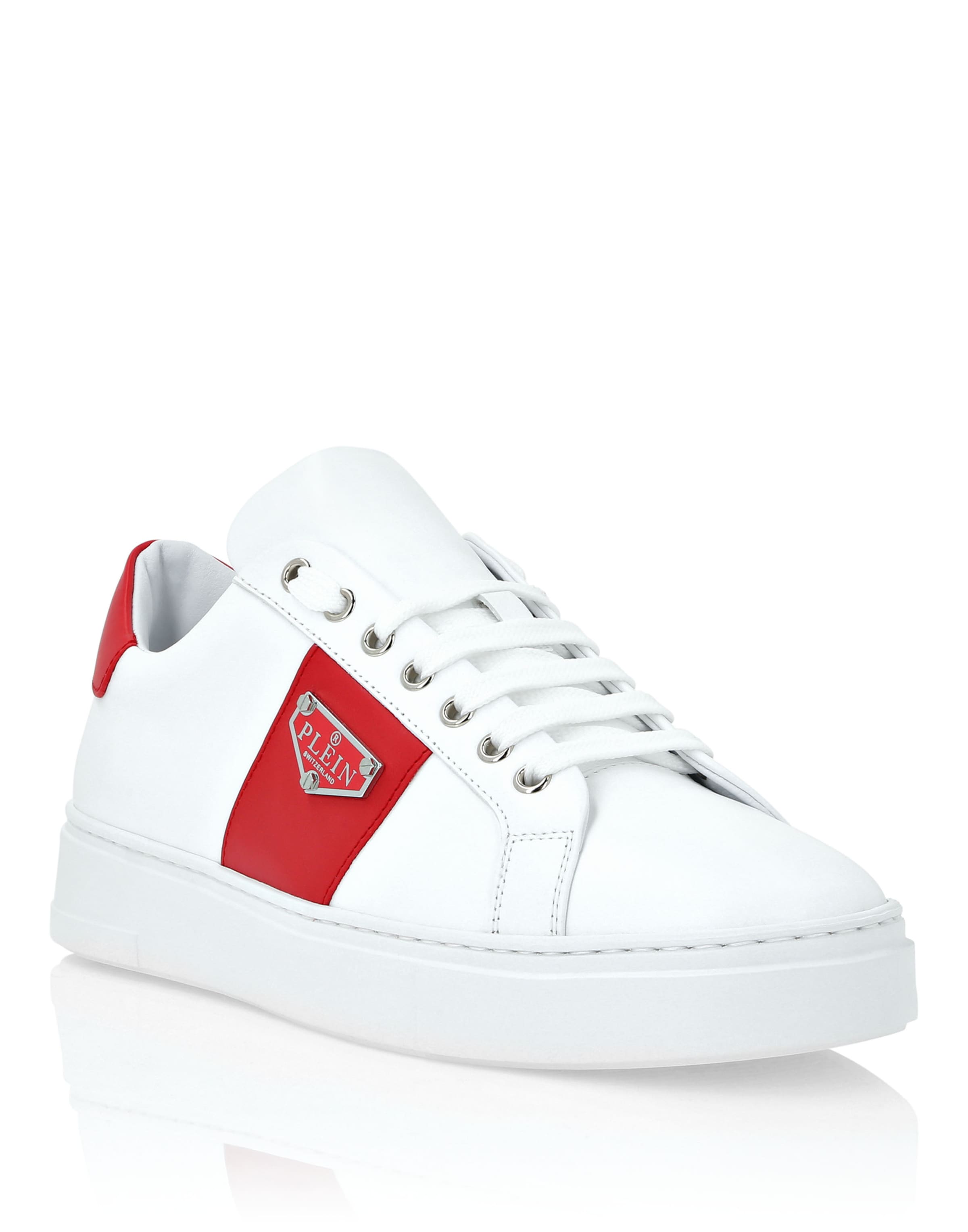 Philipp Plein - Zapatillas deportivas bajas en blanco: frente