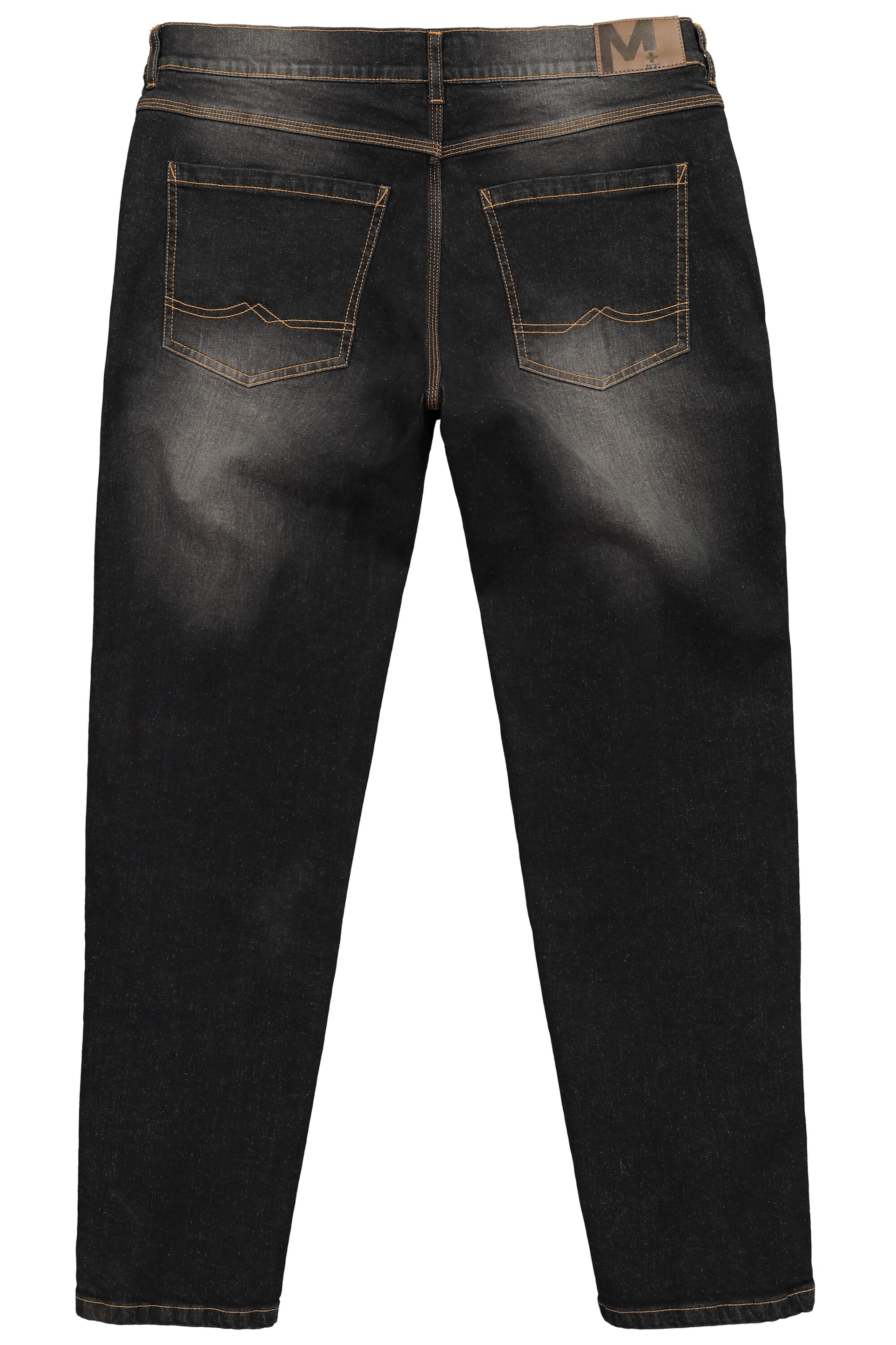 Men Plus Tapered Jeans in Schwarz