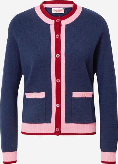 Geacă tricotată Kate Spade pe bleumarin / roz deschis / roșu, Vizualizare produs