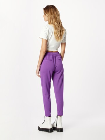 ICHI Slim fit Pleat-Front Pants 'KATE' in Purple