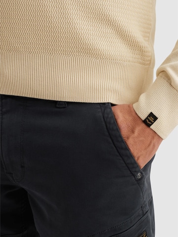 PME Legend Tröja 'Pullover in cotton/modal with half-zip' i beige
