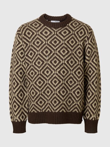 SELECTED Pullover i brun