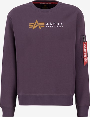 ALPHA INDUSTRIES Bluzka sportowa w kolorze fioletowy: przód