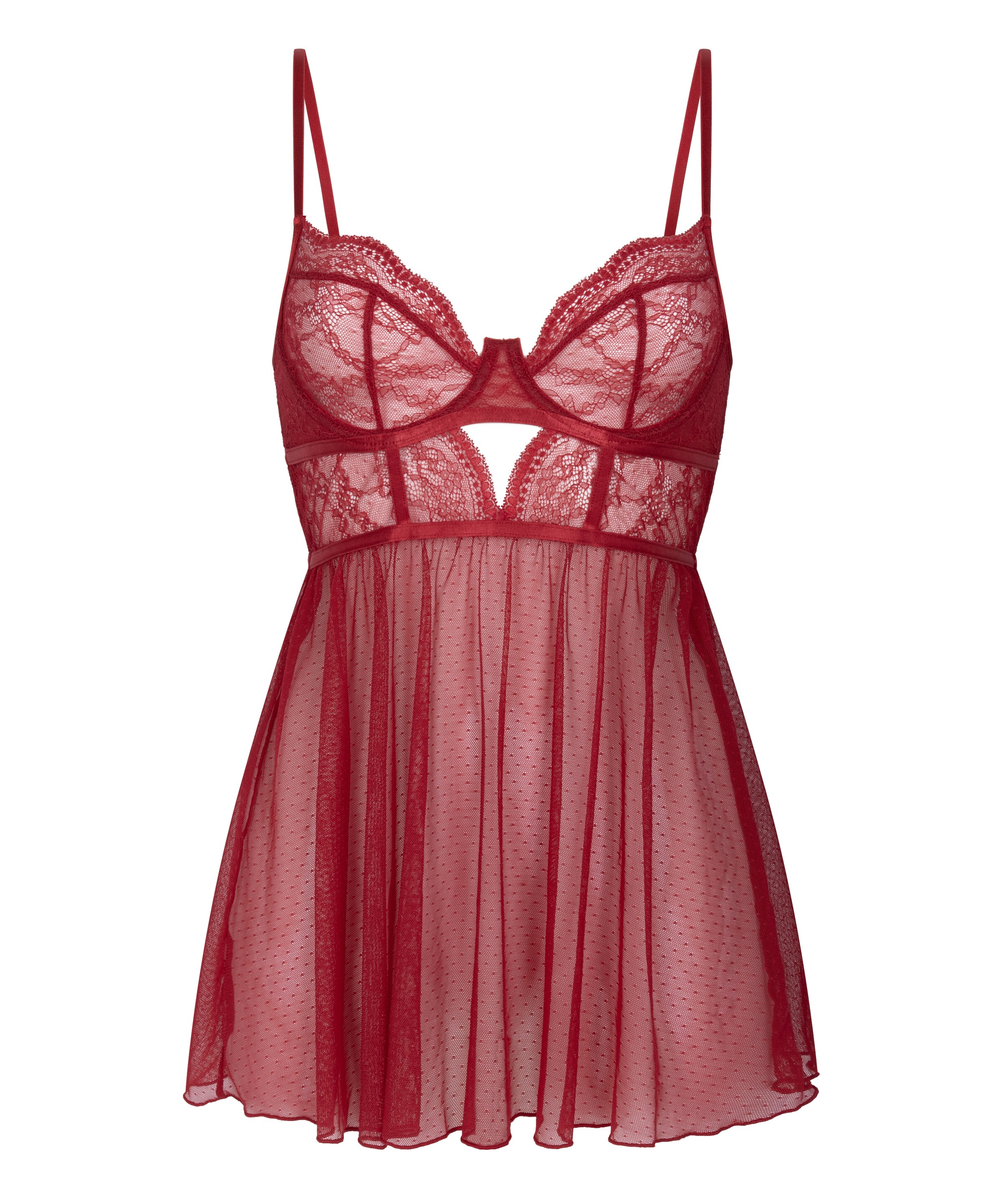 Hunkemöller Negligee 'Isabelle' in Red: front