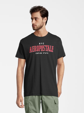 T-Shirt AÉROPOSTALE en noir : devant