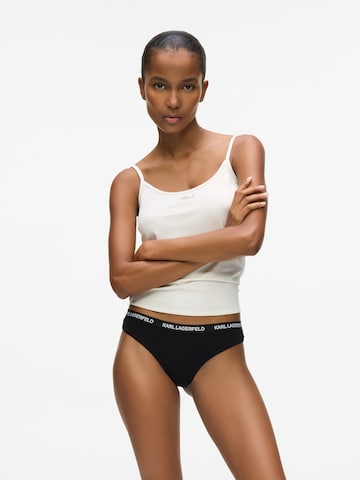 Karl Lagerfeld String in Schwarz: Vorderseite
