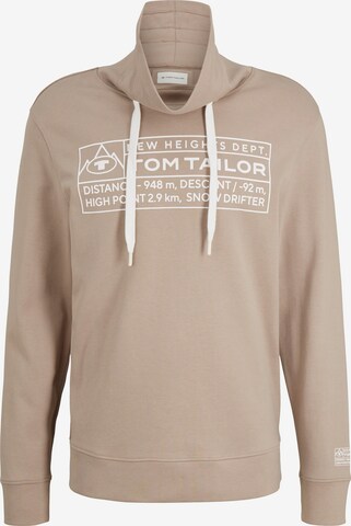 Sweat-shirt TOM TAILOR en beige : devant