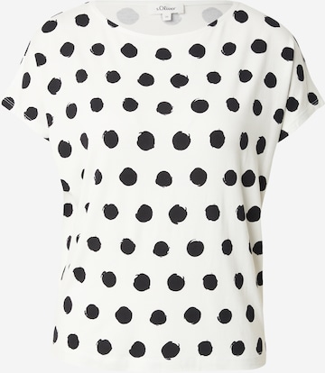 T-shirt s.Oliver en blanc : devant
