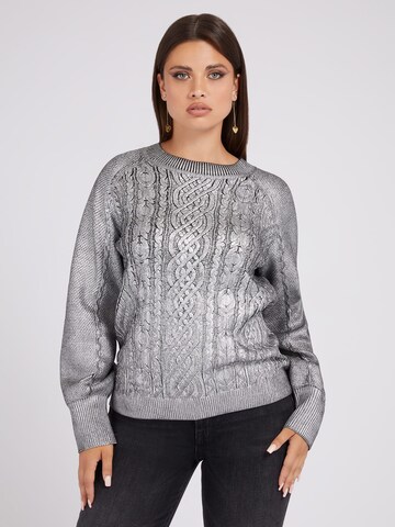 GUESS Пуловер в сребърно: отпред