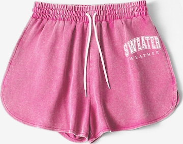 Pantalon GORHEY en rose : devant