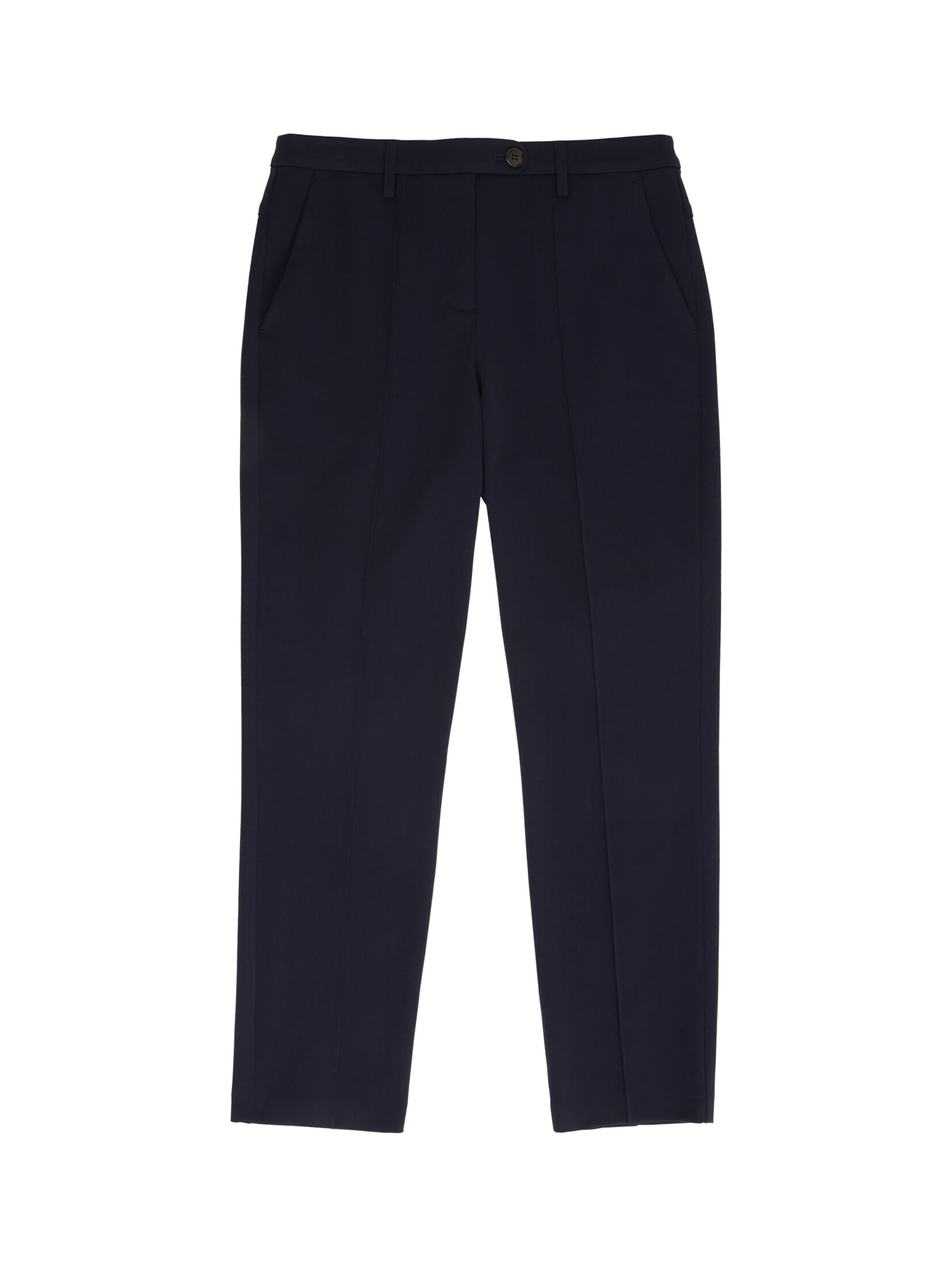 TOM TAILOR Слим фит Панталон с ръб 'Mia' в синьо: отпред