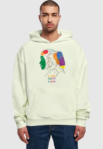 Merchcode Sweatshirt 'Love Is Love' in Grün: Vorderseite
