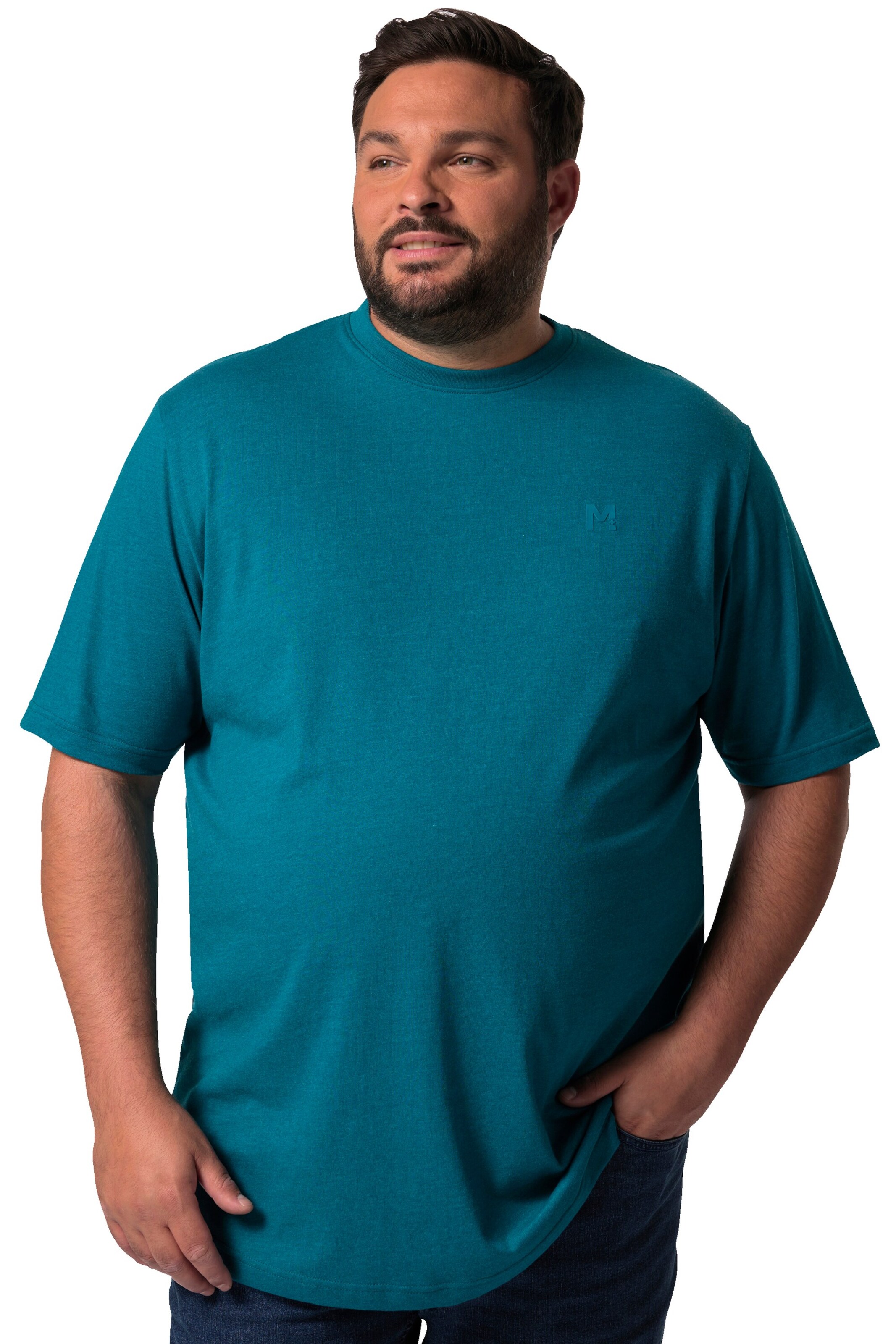 Men Plus Shirt in Blue: front