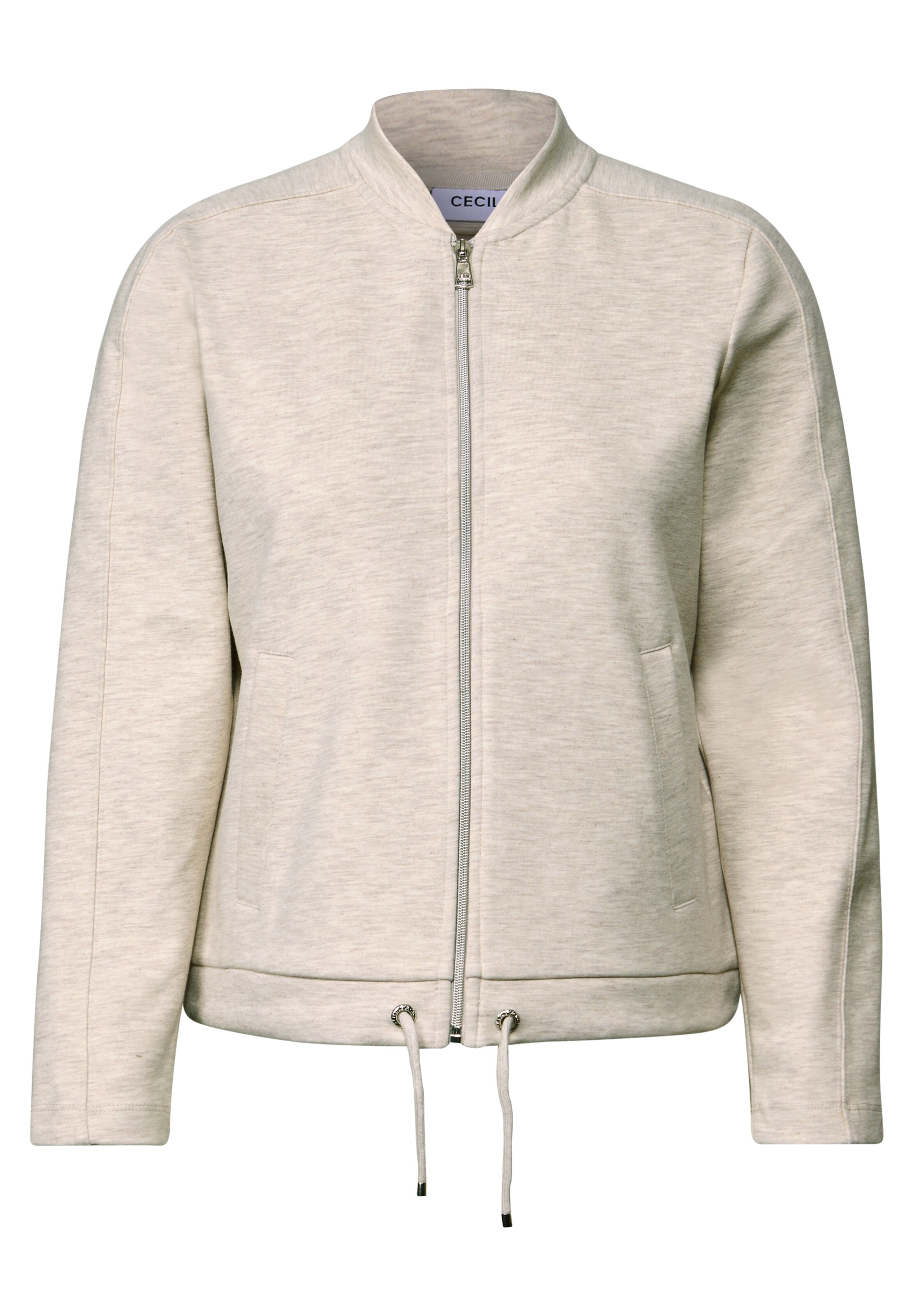 CECIL Zip-Up Hoodie in Beige: front