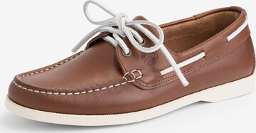 Travelin Moccasins in Brown: front