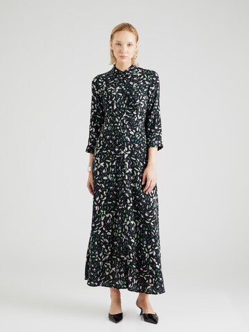 YAS Shirt Dress 'YASSavanna' in Black: front