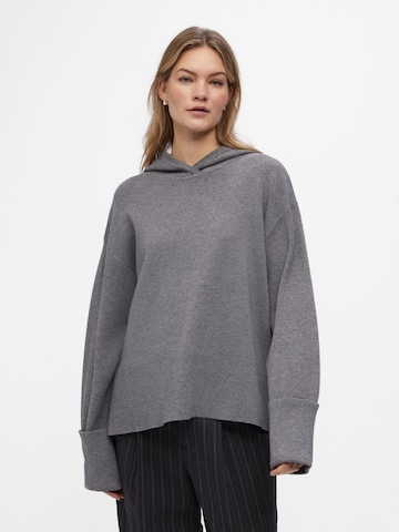 OBJECT Sweatshirt 'CARDI' in Grijs: voorkant