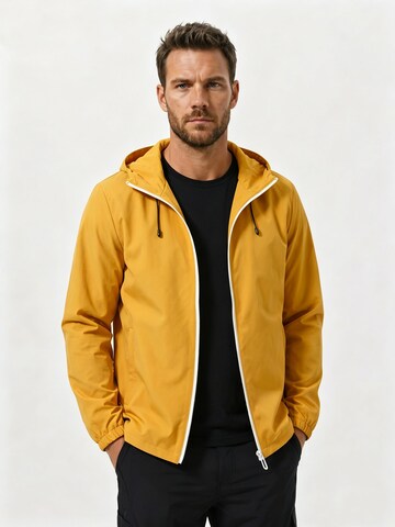 YOUTHUP Athletic Jacket 'Kombi' in Yellow