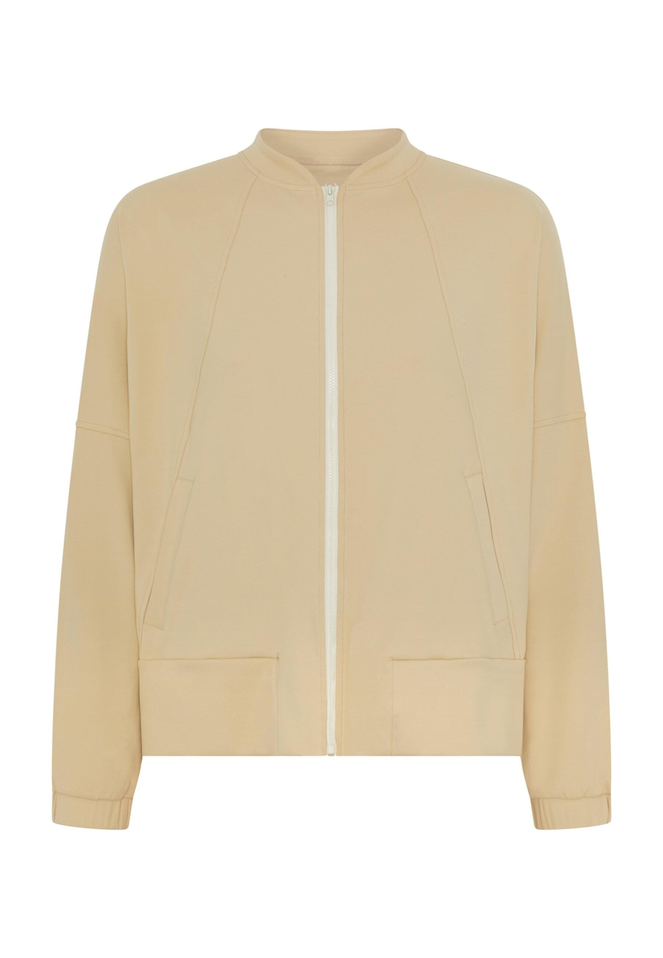 Veste de survêtement 'Leila' Born en beige : devant