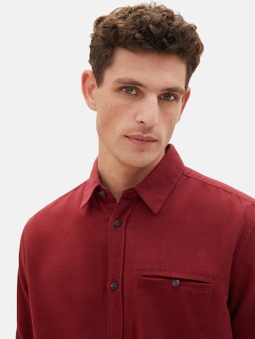 TOM TAILOR Regular Fit Hemd in Rot