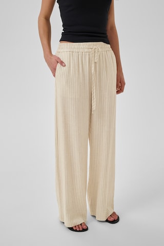 My Essential Wardrobe Wide leg Pants 'Jannie' in Beige