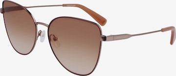 Lunettes de soleil Longchamp en or : devant