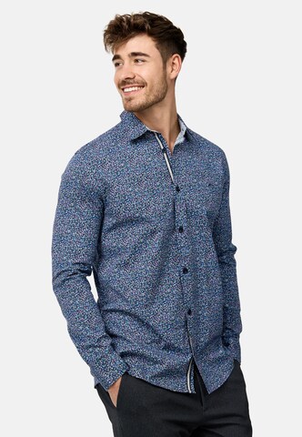 INDICODE JEANS Regular fit Button Up Shirt in Blue