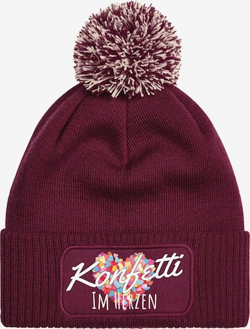 Youth Designz Beanie 'Konfetti im Herzen' in Red: front