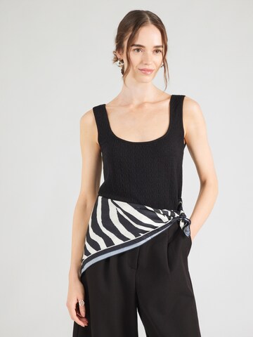 Top in maglia 'NINA' di GUESS in nero: frontale