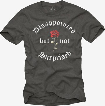 MAKAYA Shirt 'Disappointed' in Grau: Vorderseite