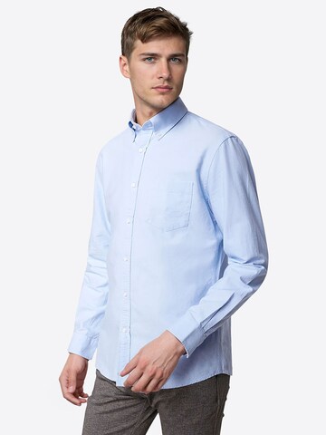 PIERRE CARDIN Regular fit Button Up Shirt in Blue: front