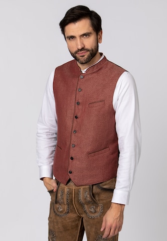STOCKERPOINT Traditional Vest 'Ottavio' in Red: front