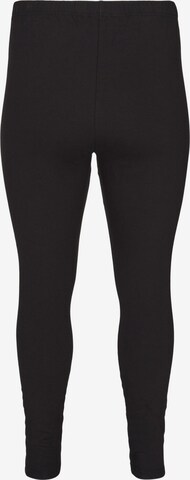 Zizzi Skinny Leggings 'Fili' in Schwarz