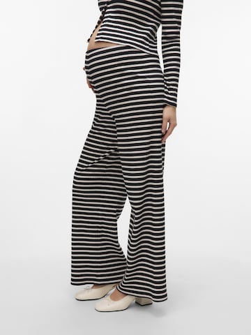Wide Leg Pantalon MAMALICIOUS en noir : devant