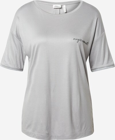 s.Oliver BLACK LABEL Shirt in rauchgrau / schwarz / silber, Produktansicht