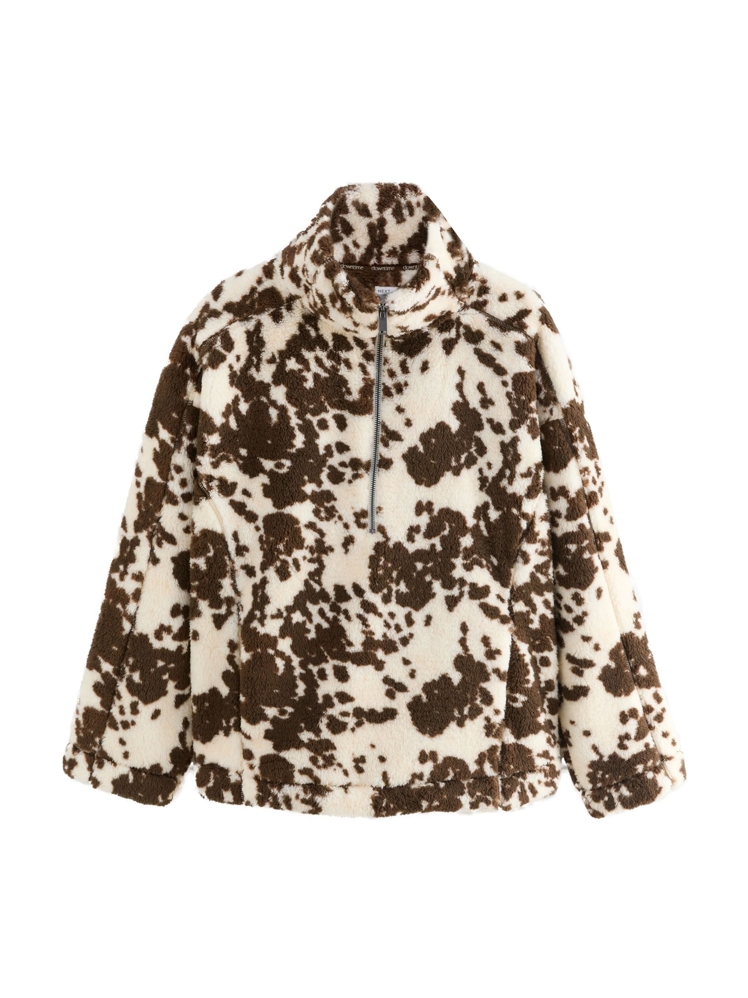 Next Bluza polarowa w kolorze brązowy: przód