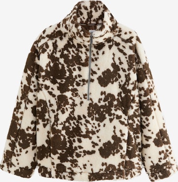 Next Fleecetakki värissä ruskea: etupuoli