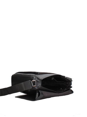 Borsa a tracolla 'Borsa a Tracolla Uomo Vera Pelle - Chiusura Zip e Tasche Sicure' di Momo Design in nero