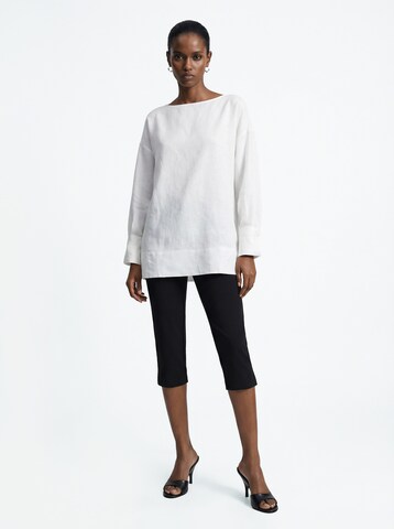 The Base Theory Блуза 'LINEN BLOUSE' в бяло