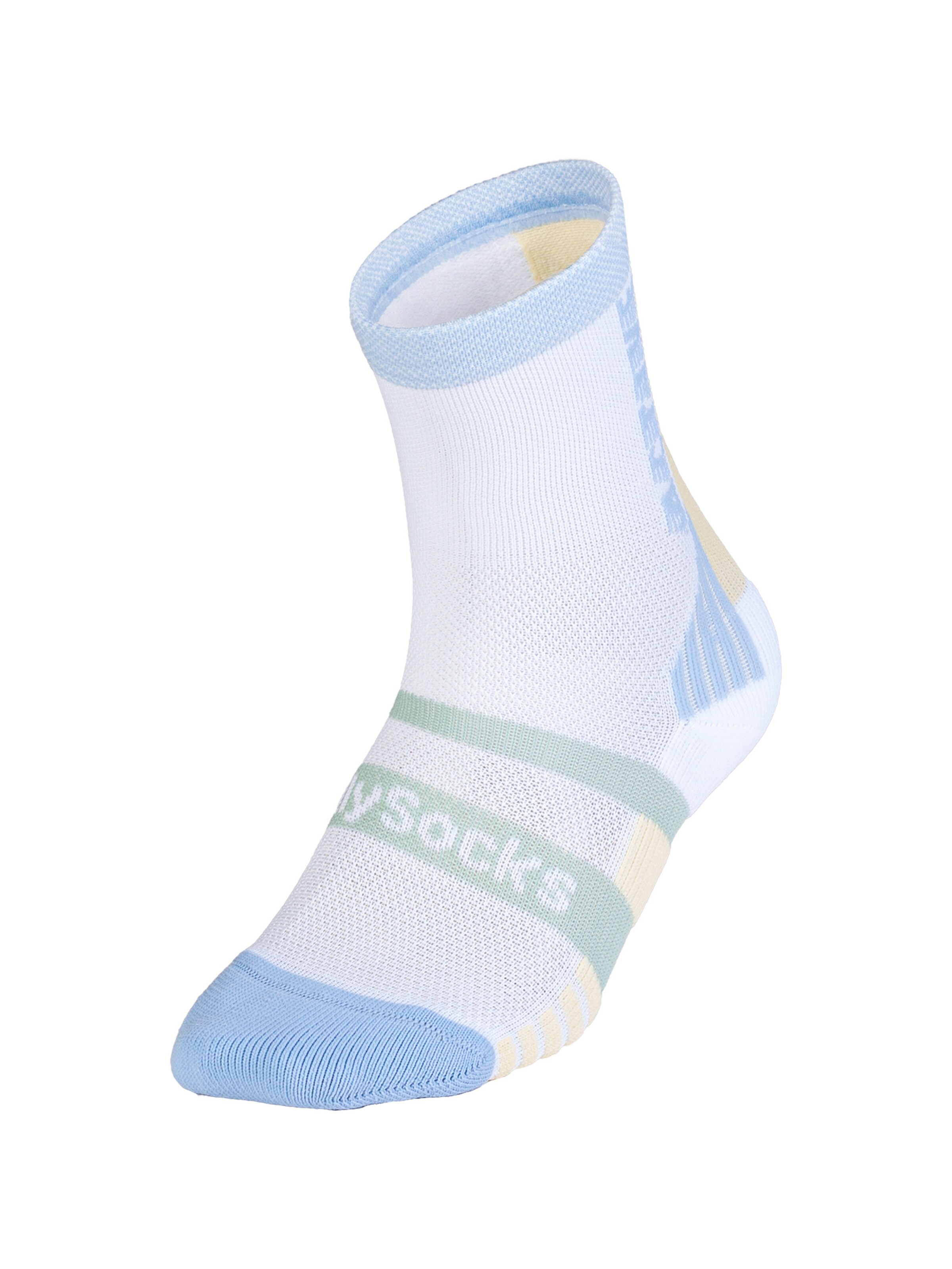 DillySocks Sportsocken in 43-46 in blau / gelb / grün / weiß, Produktansicht