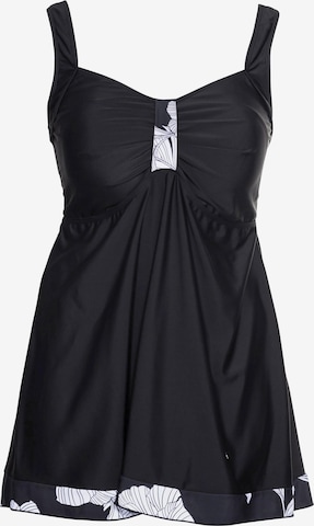 SHEEGO Bustier Badeanzugkleid in Schwarz: predná strana