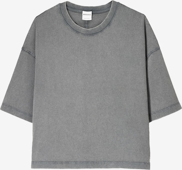 Bershka Tričko – šedá: přední strana