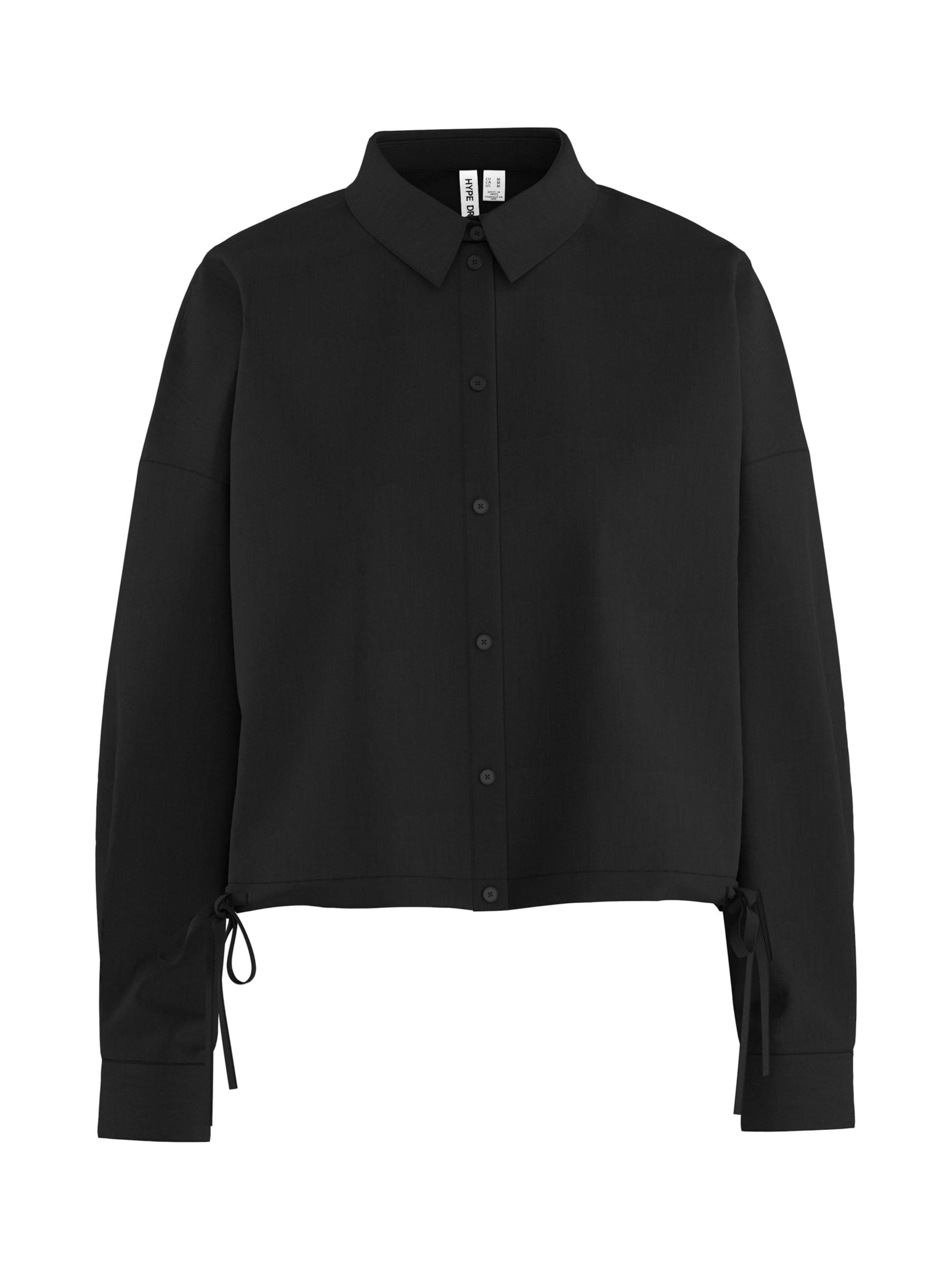 HYPEDROP Blouse in Black: front