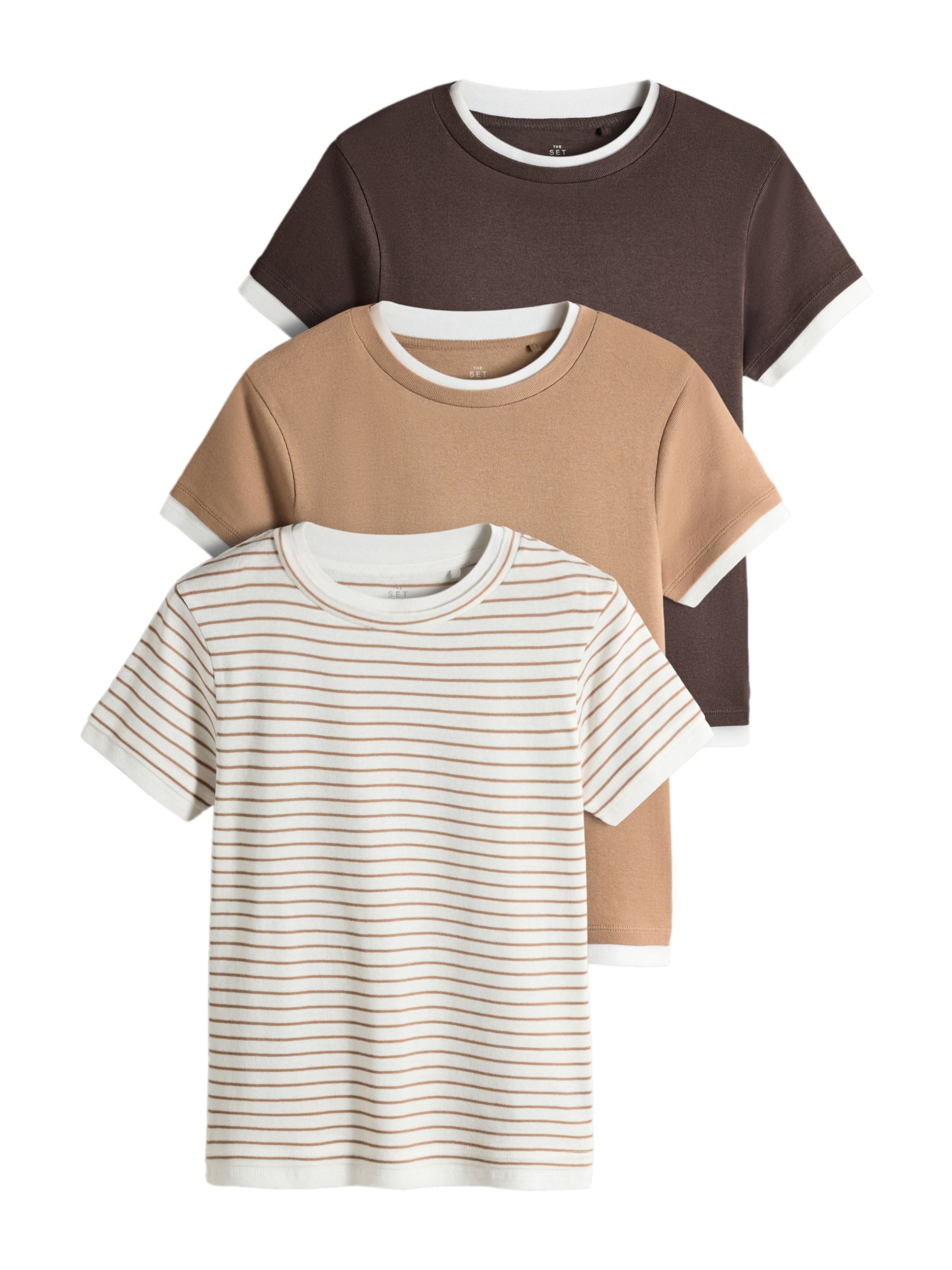 The Set Shirt in Bruin: voorkant